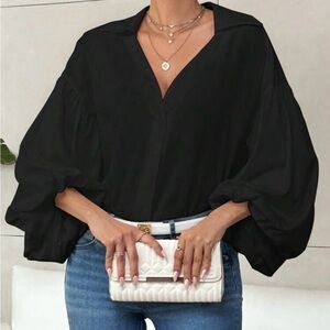Elegant Black Women's Top